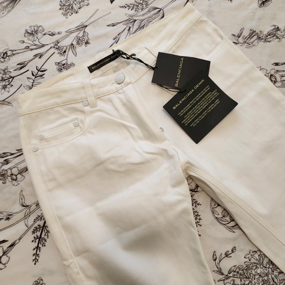 Balenciaga Women's White Jeans